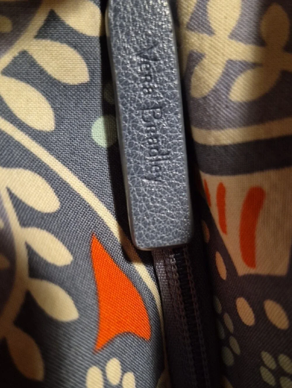 Vera Bradley Quilted Floral Purse. Darker Green Base, Light Green And Orange.